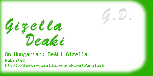 gizella deaki business card
